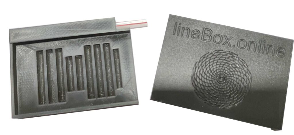 lineBox es una caja diseñada para esnifar o inhalar tabaco u otros productos de forma rápida, sencilla, higiénica y discreta.